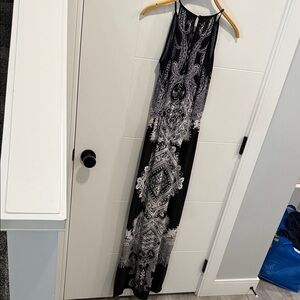Papillon Blanc Black and White Paisley Dress size extra small